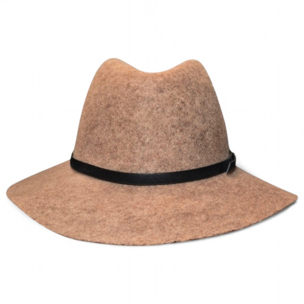 Safari Fedora Hat‎ With Faux Leather Belt Band 100% Wool